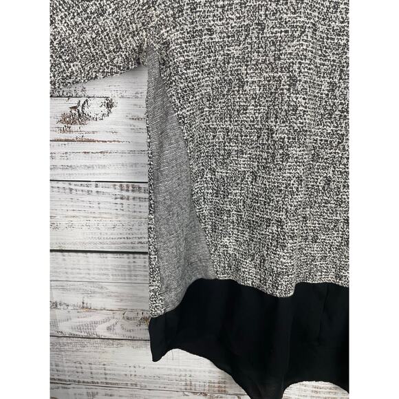 Two by Vince Camuto Sweater Mixed Media 3X Gray Layered Minimalist Career Office - Picture 3 of 8